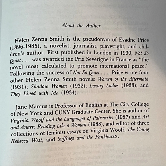 Not So Quiet Paperback Book By Helen Zenna Smith France Tour Of Duty World War I - Picture 6 of 6